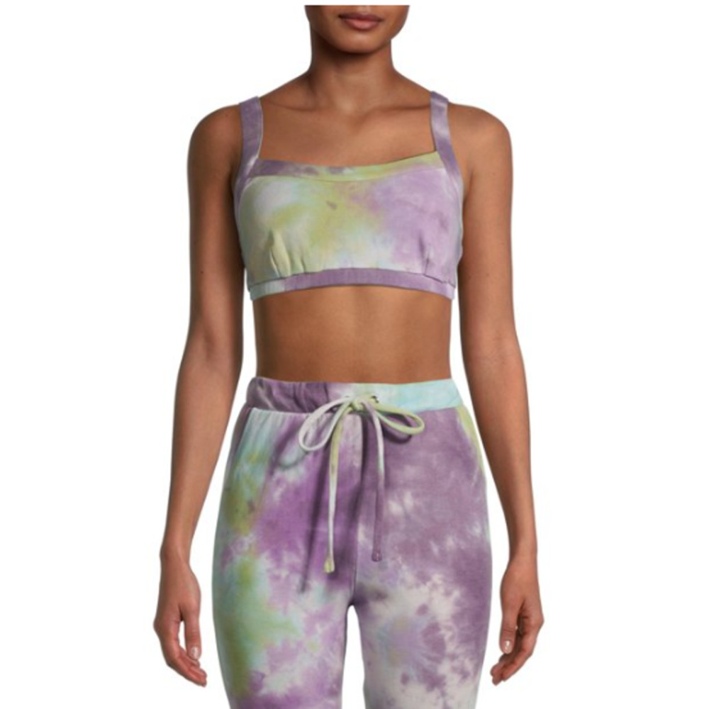 Sunset & Sixth Juniors Tie-Dye Crop Top Medium